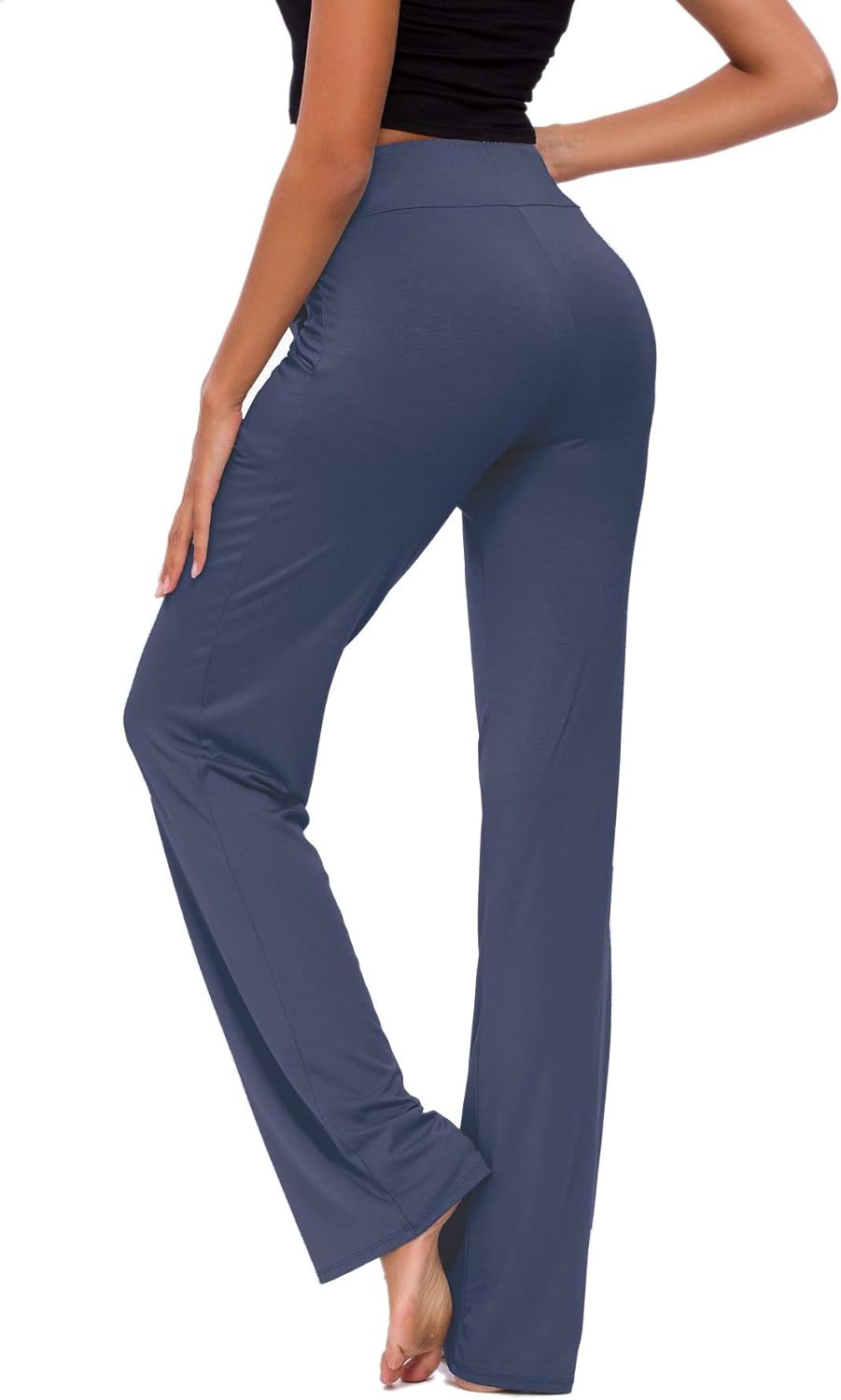 KESSER Yogahose Jogginghose Damen mit Taschen Freizeithose Straight Leg Modal Sporthose Kordelzug Damenmode Culotte Lounge Running Lang Frauen Hose — Ansicht 2