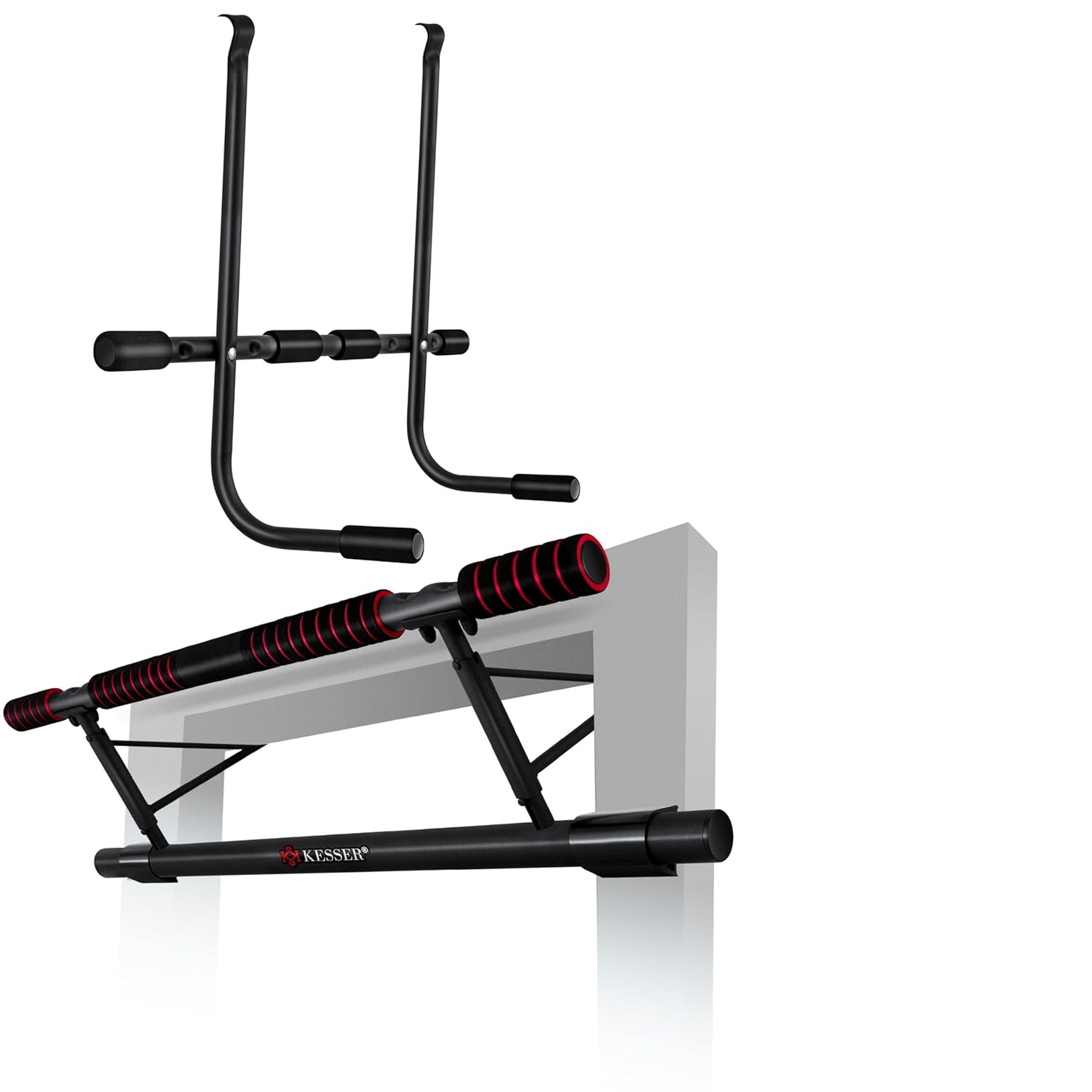 KESSER 4‑in‑1 Pull‑Up Bar – DIP & Power Ropes, Türrahmen ohne Schrauben