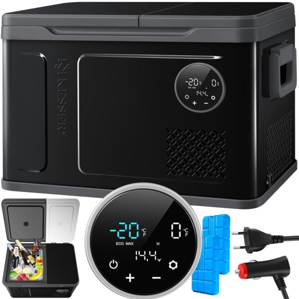 KESSER® Cool Box 2-in-1 Doppelzonen Kühl- & Gefrierbox bis -20°C, LED‑Touch, 2 x Eisbeutel