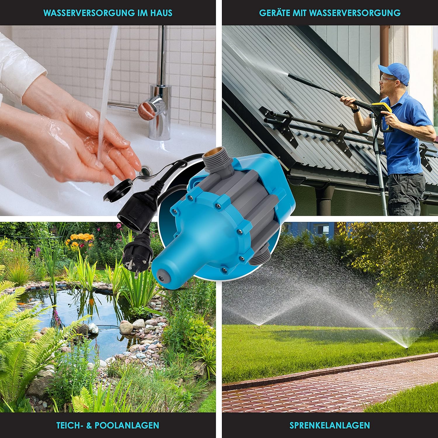 Kesser Druckschalter 10 bar – konstante Wasserdruck, Auto‑Ein/Aus, Garten & Haus