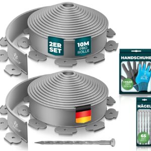 KESSER® Flexibler Gartenzaun 20 m, 5 cm, 130 Befestigungen