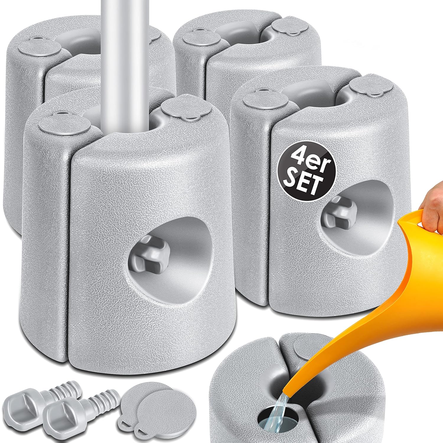 KESSER® Gazebo Feet, stabile Gewichte mit Wasser/Sandfüllung, 22x22x25 cm, HDPE