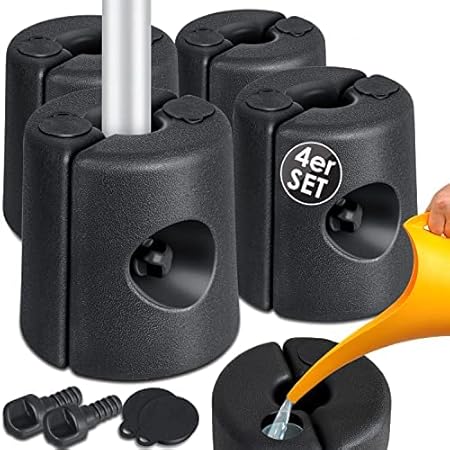 KESSER® Gazebo Feet, stabile Gewichte mit Wasser/Sandfüllung, 22x22x25 cm, HDPE