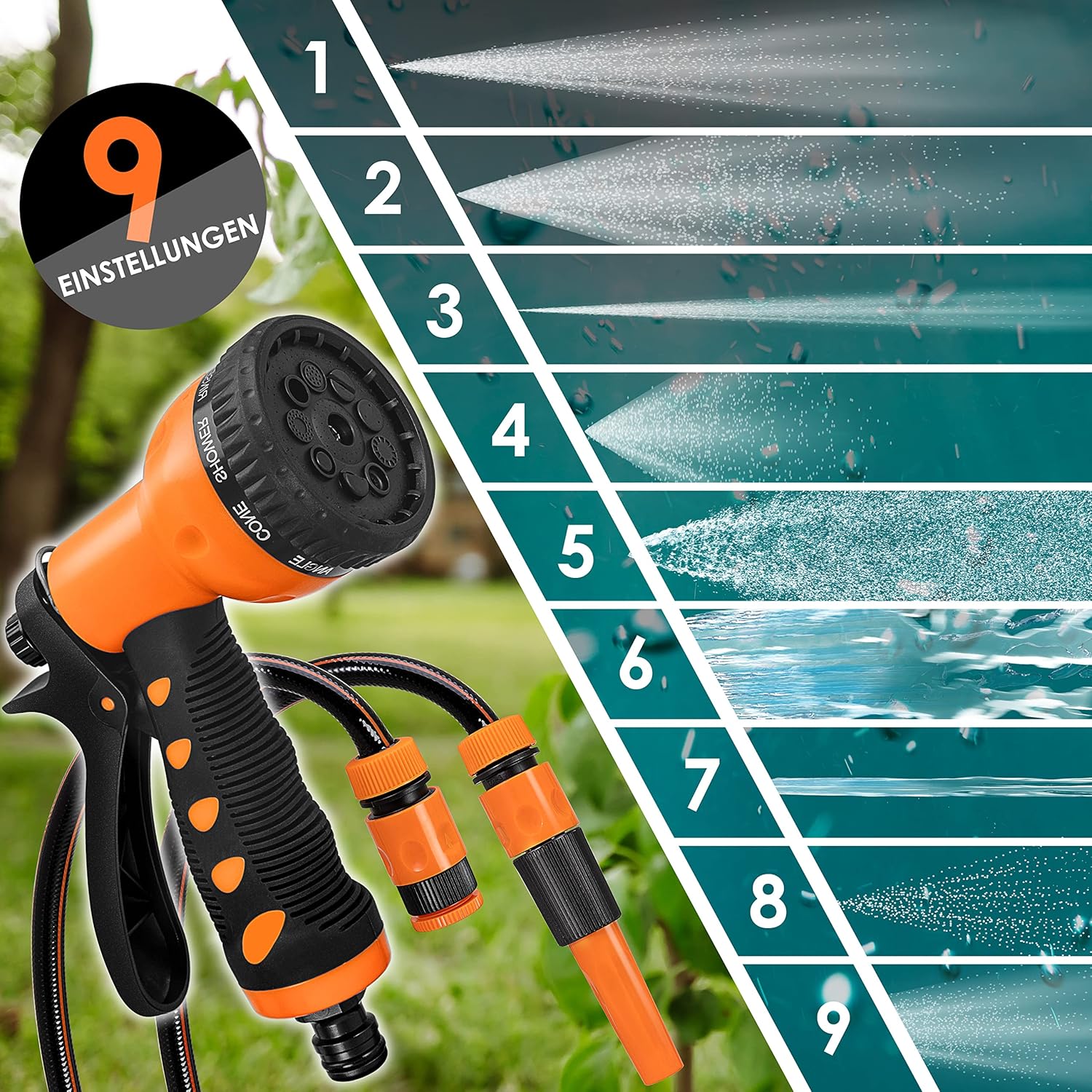 Kesser® Hosewender 30m+2m 180° Drehwindstopper Wandhalterung Garten