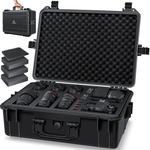 KESSER® Kamera‑Hülle Universal wasserdicht & staubdicht mit Objektiv‑Insert