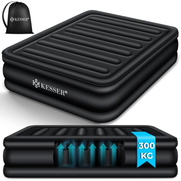 KESSER Luftmatratze 2 Personen, selbstaufblasend, mit Strompumpe, 203x152,5x51 cm