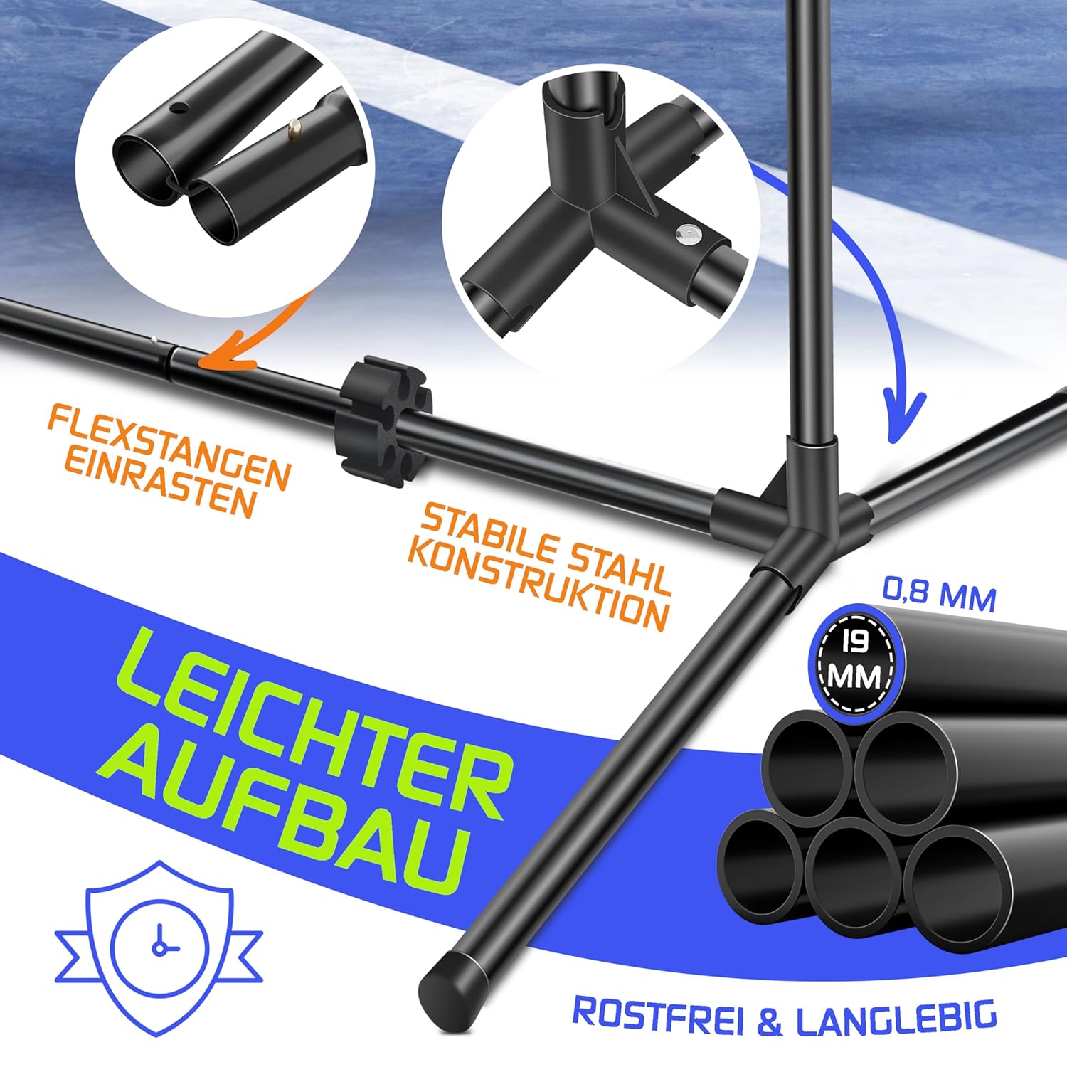 KESSER® Mehrzweck-Netz 107/120/155 cm, 3‑Wege-Höhenverstellung, inkl. Transporttasche