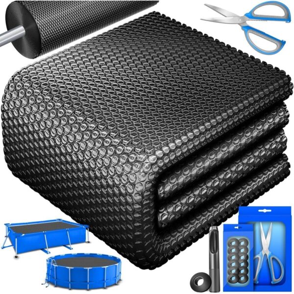 KESSER® Pool‑Solar‑Plane 366 cm Durchmesser, 120 µm Folienstärke, zuschneidbar