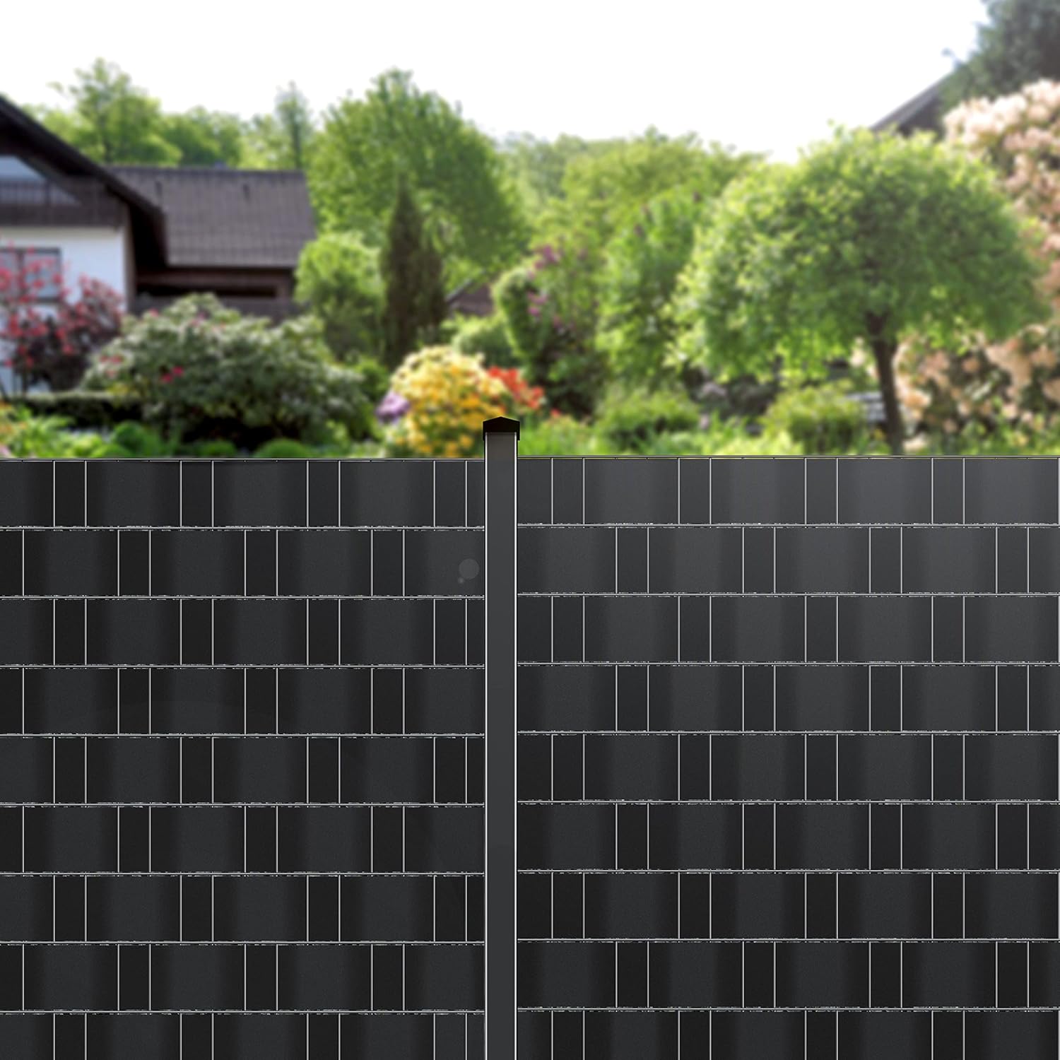 KESSER® Privatsphäre‑Filmschlaufen PVC, 70 m × 19 cm, wetterfest, winddicht, Doppelstab