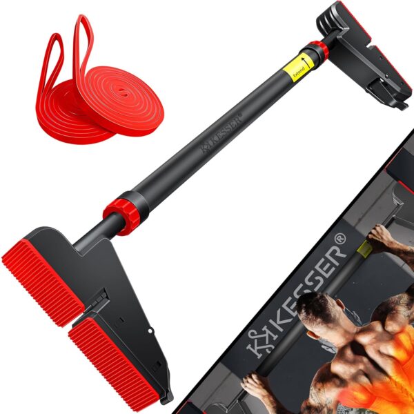 KESSER® Pull‑Up Bar Türrahmen‑Variante, 76–112 cm, 300 kg, Schraubenfrei, rutschfeste Griffe