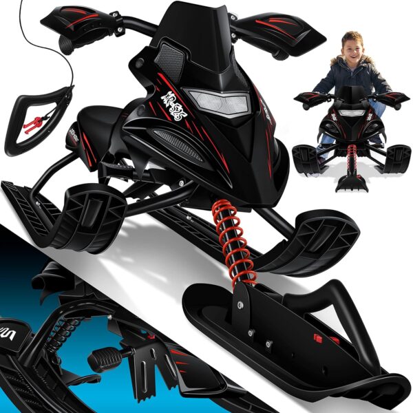 Kesser® Skibob Lenker, 2 Fußbremsen, automatische Zugseil‑Suspension