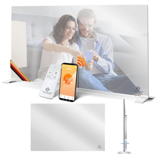 KESSER® Spiegelheizung 500 W, energiesparend, Fenstererkennung, Fernbedienung