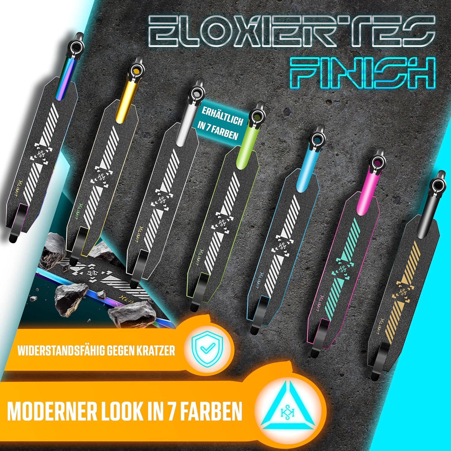 Kesser Stunt Scooter X‑Limit‑Pro 360° Lenkung ABEC9 Kugellager 110 mm PU Räder