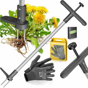 KESSER Weedschnitt‑Stick mit T‑Handle, Fußpedal, 3 Stahlzähne